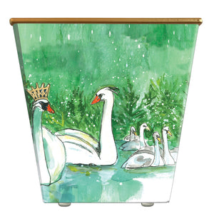 Robin Raymond Day 7 Swans a Swimming Cachepot Candle