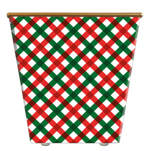 Red and Green Plaid Container Only