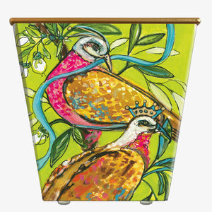 Robin Raymond Turtledoves Cachepot Candle