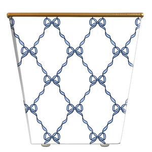 WHH Blue Bow Lattice: Cachepot Container Only