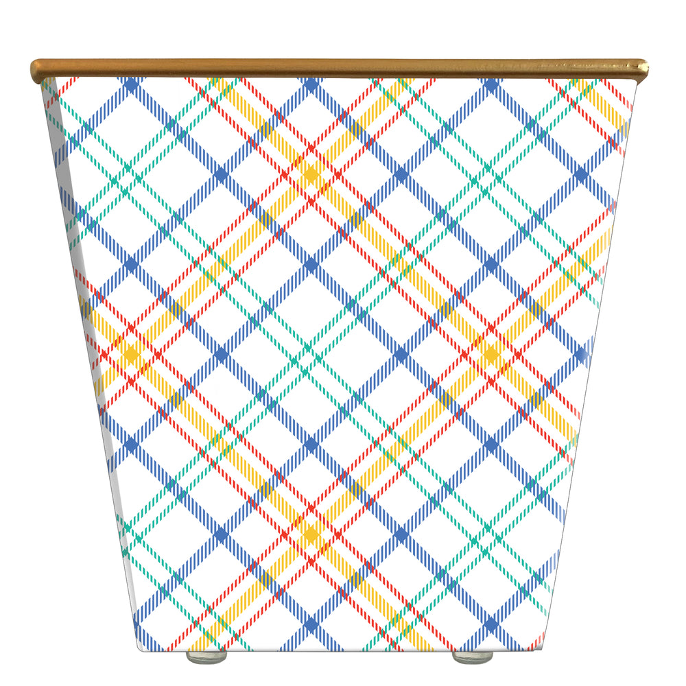 WHH Summer Plaid: Cachepot Container Only