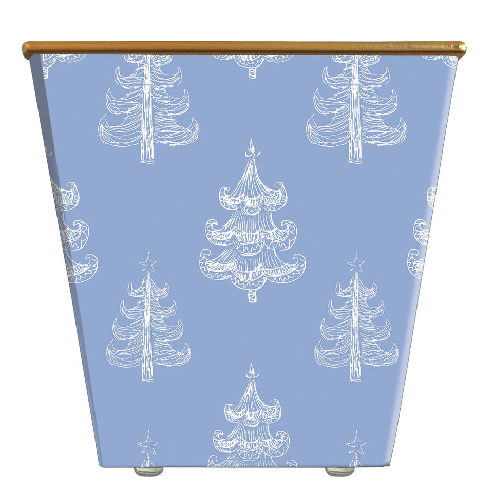 White Christmas Trees Cachepot Candle