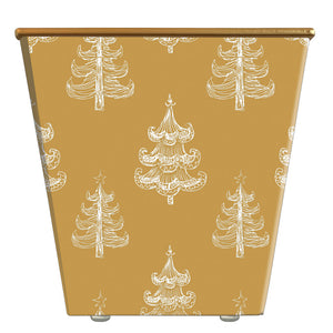 White Christmas Trees Cachepot Candle