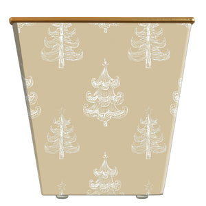 White Christmas Trees Cachepot Candle