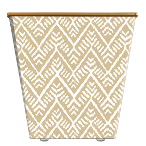 Chevron with Leaves Cachepot Candle