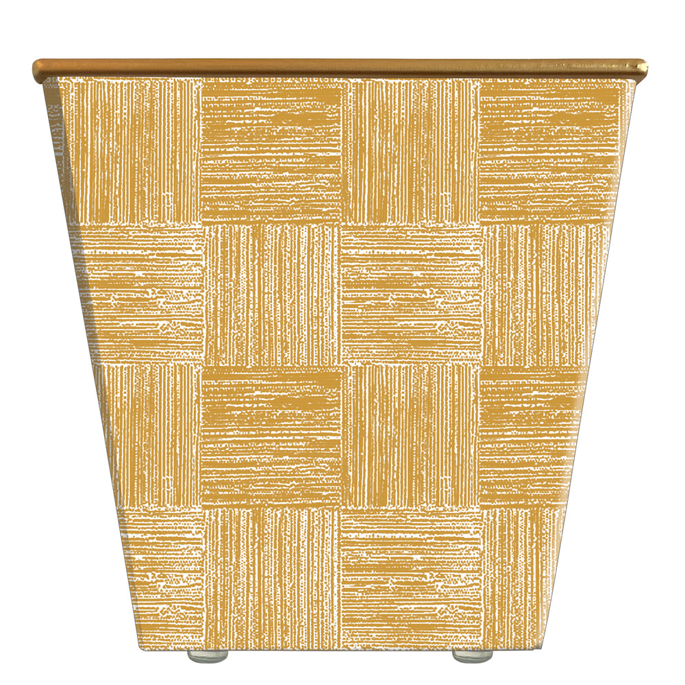 Grasscloth Blocks Cachepot Candle