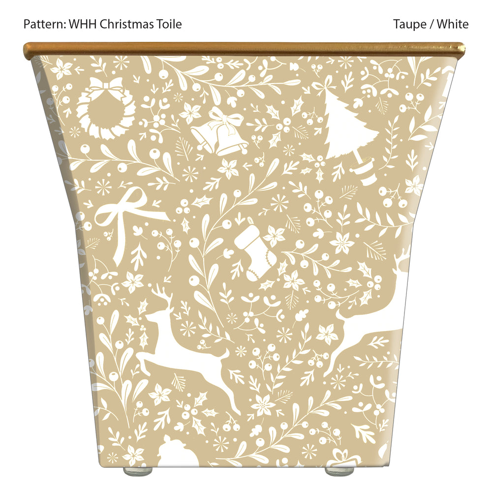 WHH Christmas Toile Cachepot Candle