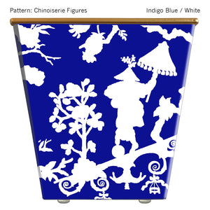 Large Cachepot Container: Chinoiserie Figures