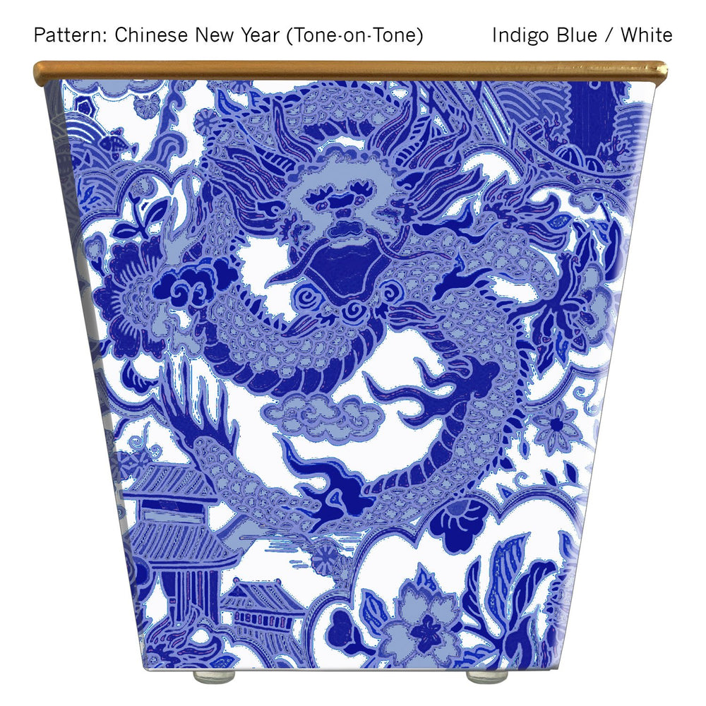 Large Cachepot Container: Chinese New Year (Tone-on-Tone)