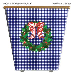 Standard Cachepot Container: Wreath on Gingham